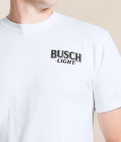Tops|Graphic T-Shirts | JEDCo Busch Light Marsh Lab T-Shirt White