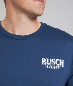 JEDCo Busch Light Neon Cowboy T-Shirt Blue Dusk Best