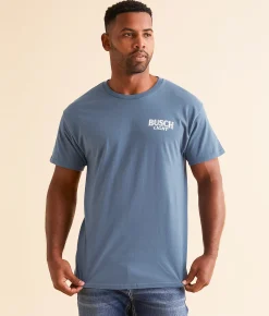 Graphic T-Shirts | JEDCo Busch Light No Bull T-Shirt Indigo Blue