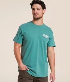 JEDCo Busch Light One Color T-Shirt Light Green Hot