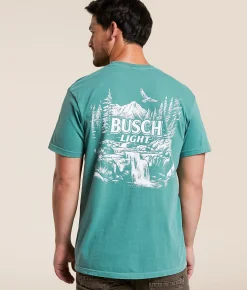 JEDCo Busch Light One Color T-Shirt Light Green Hot