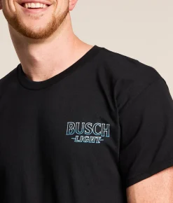 Graphic T-Shirts | JEDCo Busch Light On Target T-Shirt Black