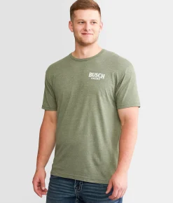 JEDCo Busch Light Pheasant Field T-Shirt Heather Military Green Outlet