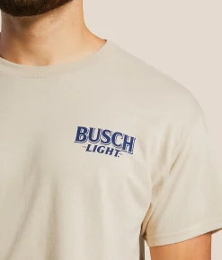 Tops|Graphic T-Shirts | JEDCo Busch Light Pheasant Field T-Shirt Sand