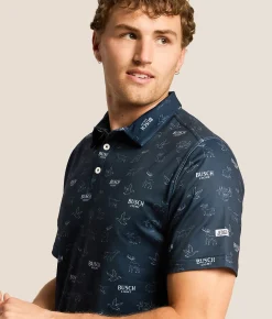 Tops | JEDCo Busch Light Polo Navy