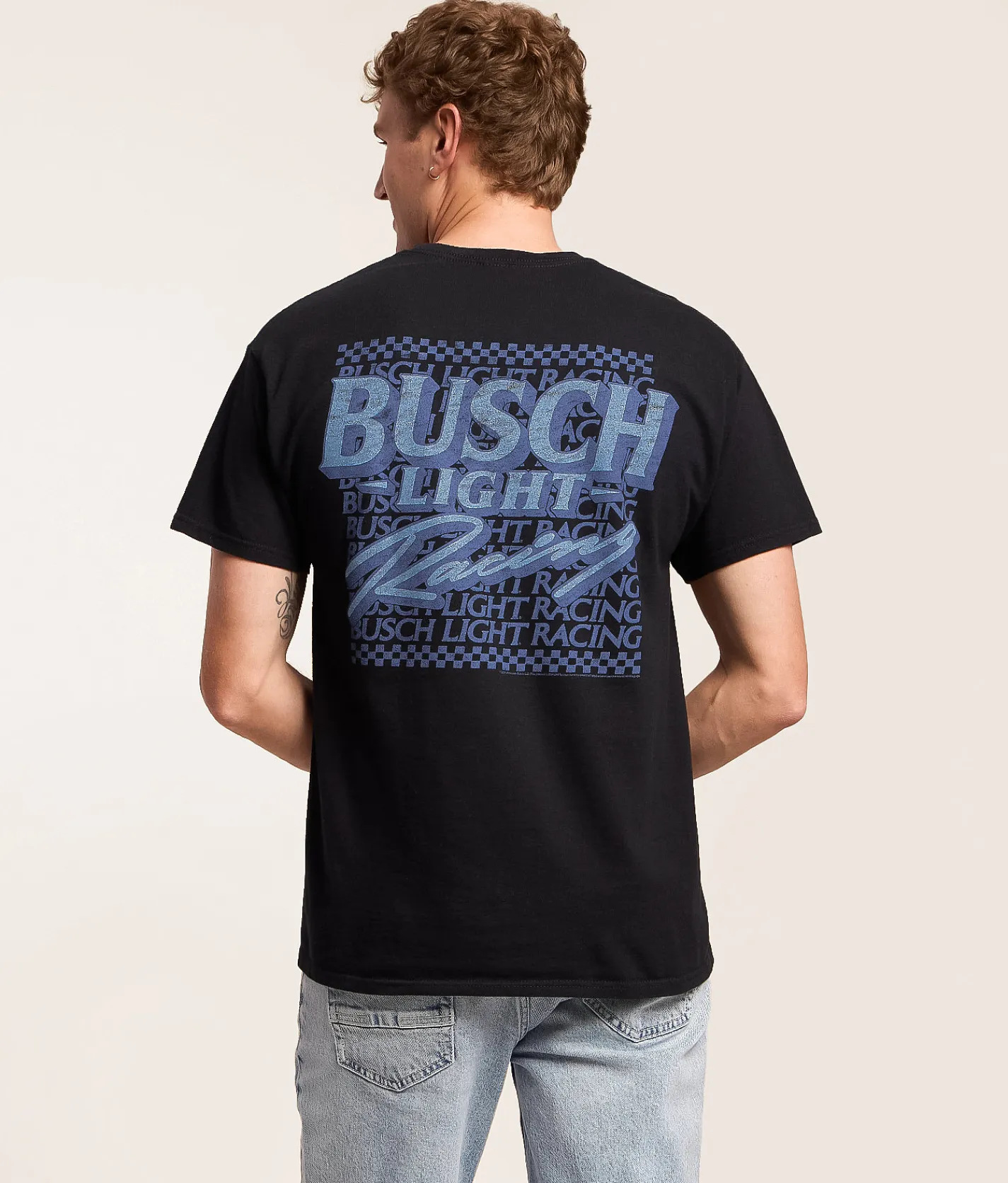 Tops|Graphic T-Shirts | Junkfood Busch Light Racing T-Shirt Black