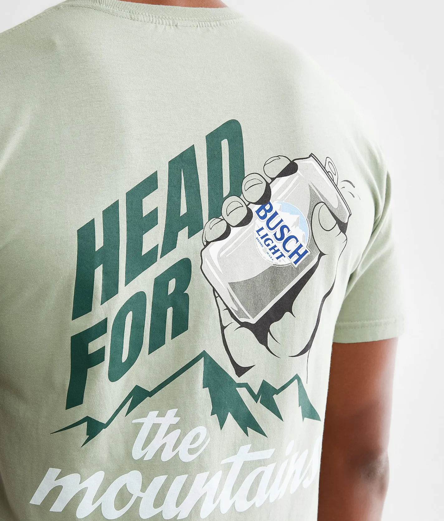 Graphic T-Shirts | Brew City Busch Light® Reach For The Mountains T-Shirt Sage