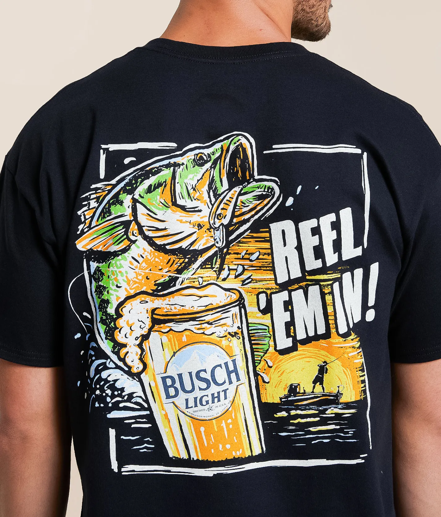 Graphic T-Shirts | JEDCo Busch Light® Reel In T-Shirt Black