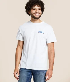 Brew City Busch Light Rodeo Cowboys T-Shirt White New