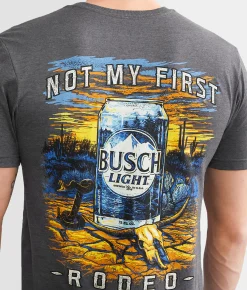 Graphic T-Shirts | JEDCo Busch Light Southwest T-Shirt Dark Heather Grey