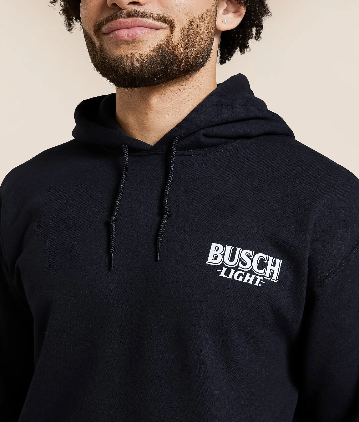 Tops | JEDCo Busch Light Spaniel Flush Hooded Sweatshirt Black