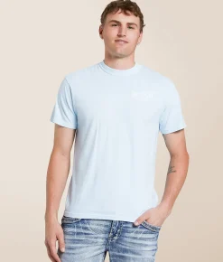 JEDCo Busch Light Spaniel Flush T-Shirt Chambray Hot