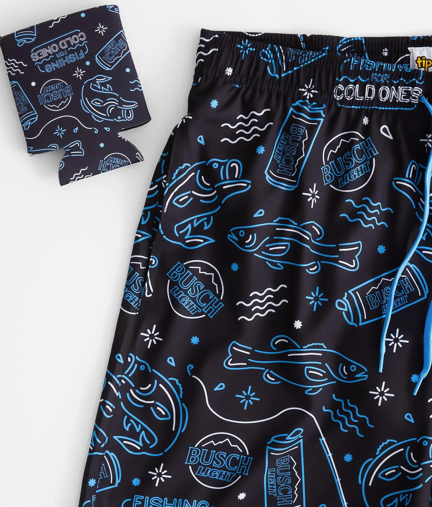 Tipsy Elves Busch Light® Stretch Swim Trunks Black Outlet