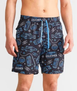Tipsy Elves Busch Light® Stretch Swim Trunks Black Outlet