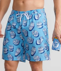 Tipsy Elves Busch Light® Swim Trunks Blue New
