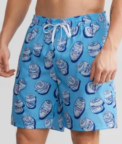 Tipsy Elves Busch Light® Swim Trunks Blue New