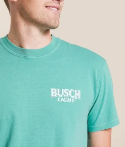 JEDCo Busch Light Three Lab Lake T-Shirt Seafoam Outlet