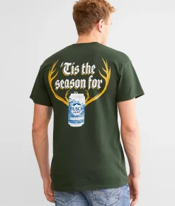 Brew City Busch Light Tis The Season T-Shirt Forest Online