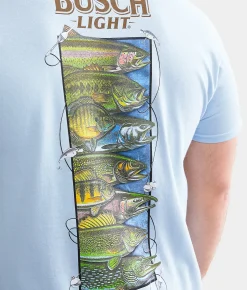 Graphic T-Shirts | Brew City Busch Light Wildlife T-Shirt Light Blue