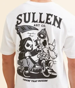 Sullen Buzzin' T-Shirt White Outlet