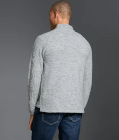 Tops | Outpost Makers Cable Knit Quarter Zip Sweater Ice Heather