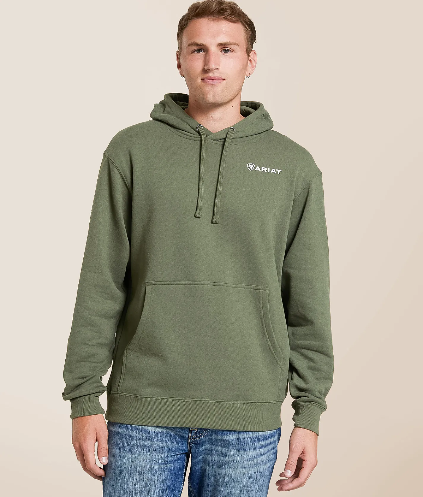 Tops | Ariat Cactus Rider Hooded Sweatshirt Surplus Green