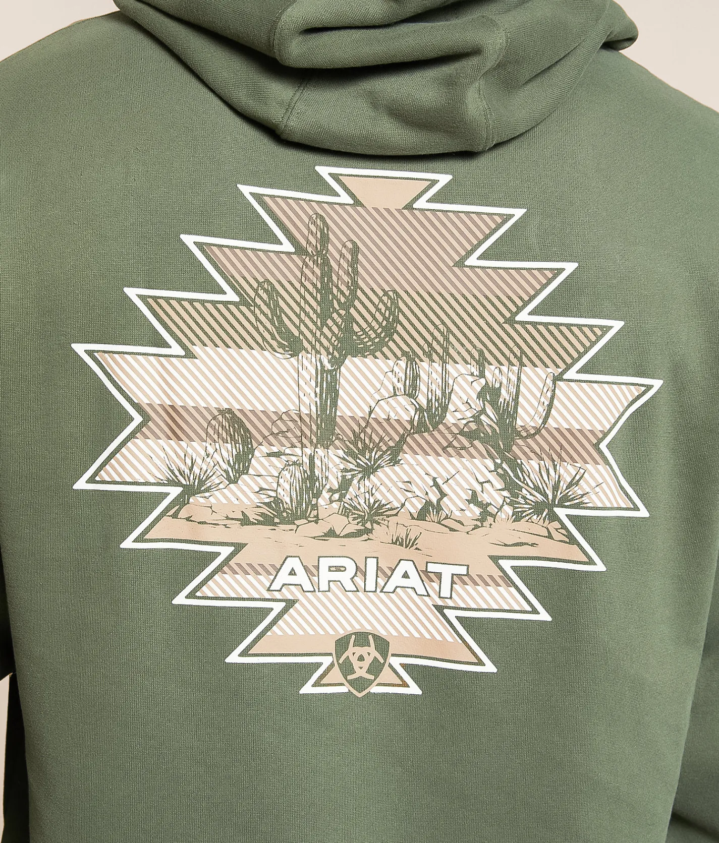 Tops | Ariat Cactus Rider Hooded Sweatshirt Surplus Green
