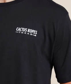 Hooey Cactus Ropes T-Shirt Black New