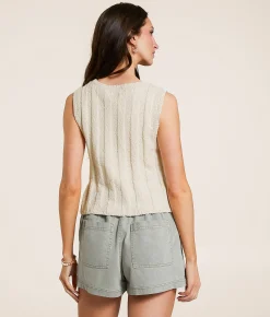 Tops | Z Supply Calan Cropped Sweater Tank Top Iced Coffee