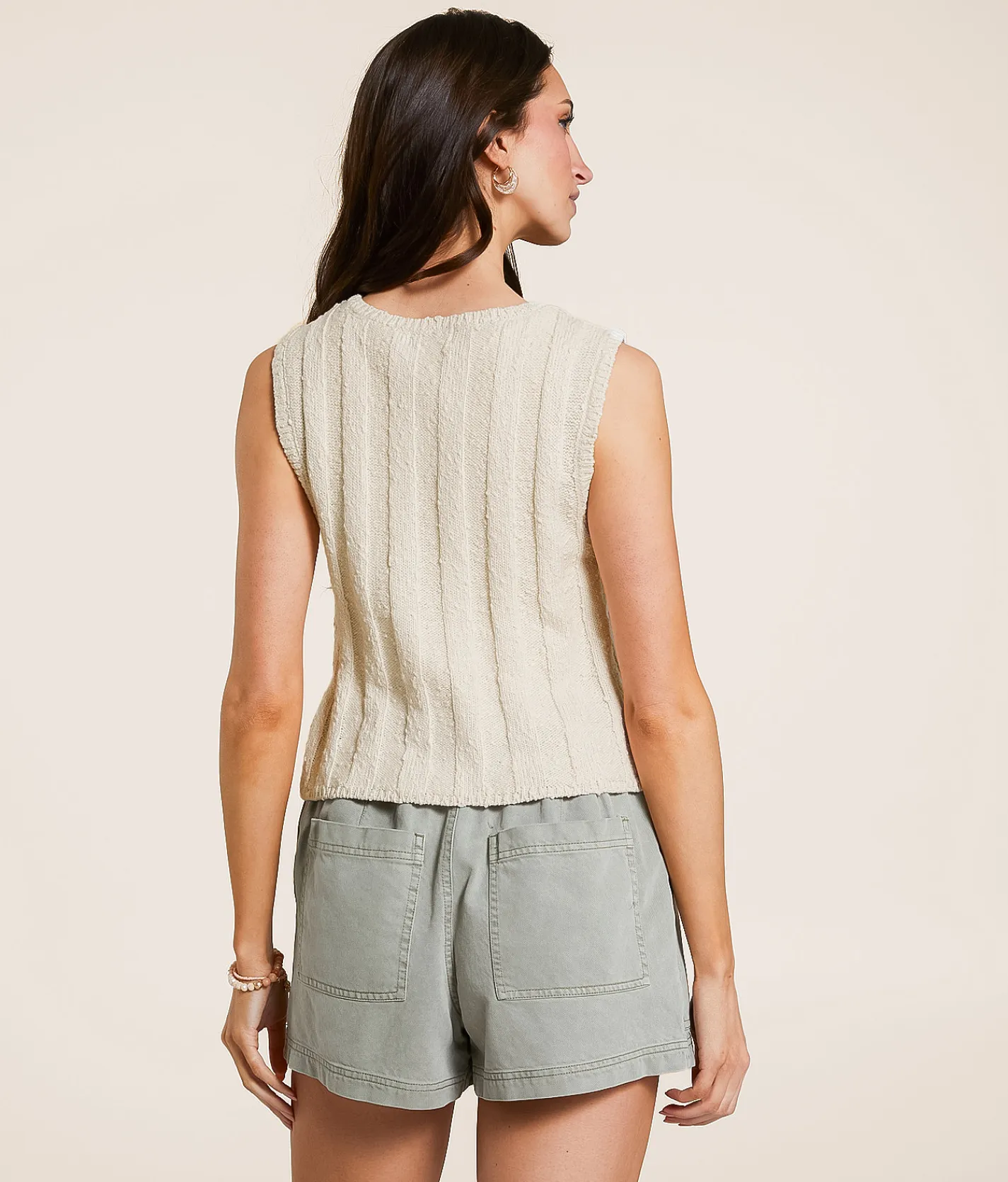 Tops | Z Supply Calan Cropped Sweater Tank Top Iced Coffee