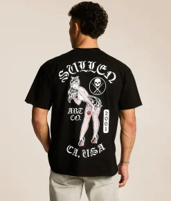 Tops|Graphic T-Shirts | Sullen Cali Girl T-Shirt Jet Black