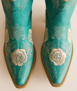 Mi.iM Cali Western Floral Boot Turquoise Outlet