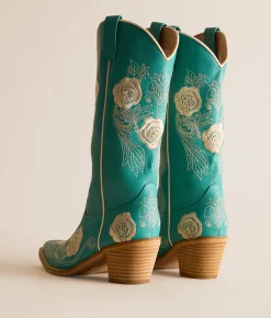Mi.iM Cali Western Floral Boot Turquoise Outlet