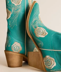 Mi.iM Cali Western Floral Boot Turquoise Outlet