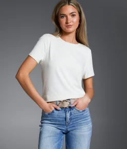 Tops | Buckle Black Callie T-Shirt Cannoli Cream