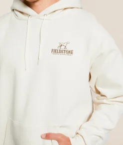 Fieldstone Camo Badge Hooded Sweatshirt Ivory Clearance
