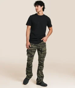 Caliber Camo Cargo Stacked Flare Stretch Jean Shellback Tiger Camo Clearance