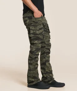 Caliber Camo Cargo Stacked Flare Stretch Jean Shellback Tiger Camo Clearance
