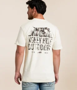 Tops|Graphic T-Shirts | Honey Hole® Camo Dog T-Shirt Natural