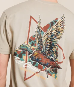Tail Chasers Club Camo Ducks T-Shirt Plaza Taupe Clearance