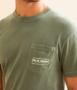 Old Row Camo Flag T-Shirt Moss Sale
