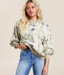 Tops | Gilded Intent Oversized Pullover Camo
