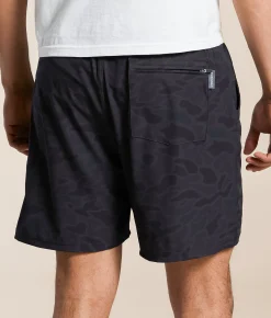 BURLEBO Camo Performance Athletic Short Black Camo Clearance