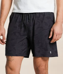 BURLEBO Camo Performance Athletic Short Black Camo Clearance