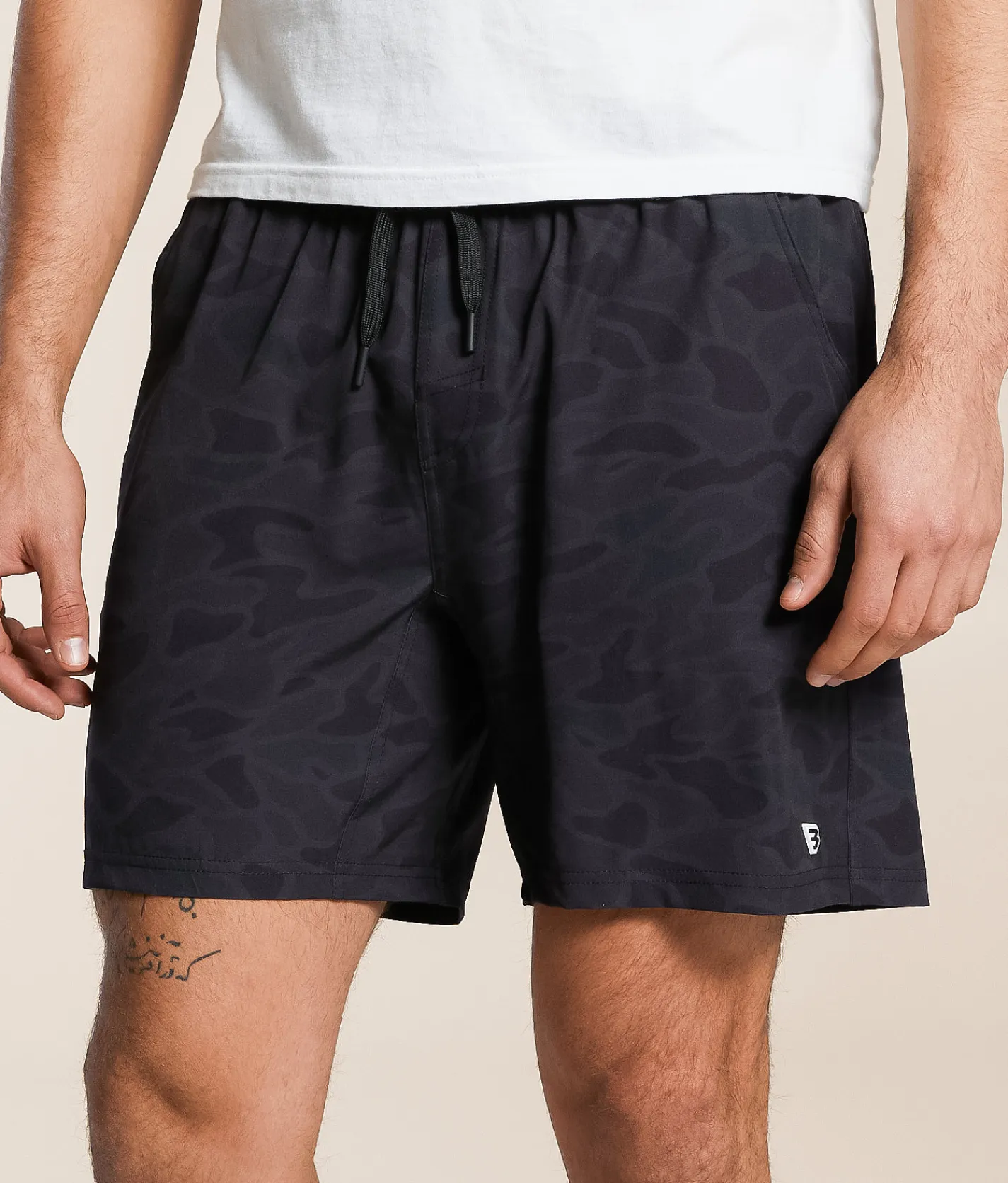 BURLEBO Camo Performance Athletic Short Black Camo Clearance