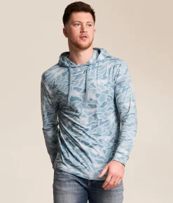 BURLEBO Camo Performance Hoodie Seaside Camo Online