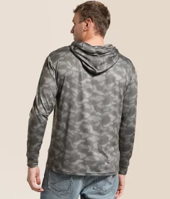 Tops | BURLEBO Camo Performance Hoodie Stone Camo