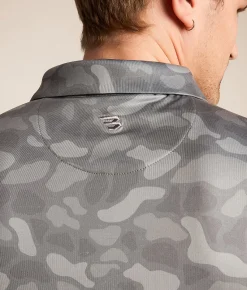 BURLEBO Camo Performance Polo Stone Camo Outlet