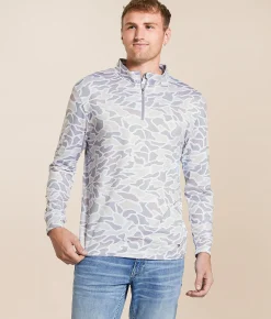 BURLEBO Camo Performance Pullover White Camo Clearance
