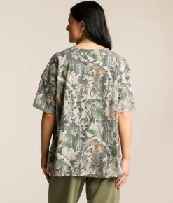 Gilded Intent Print Oversized T-Shirt Camo Online